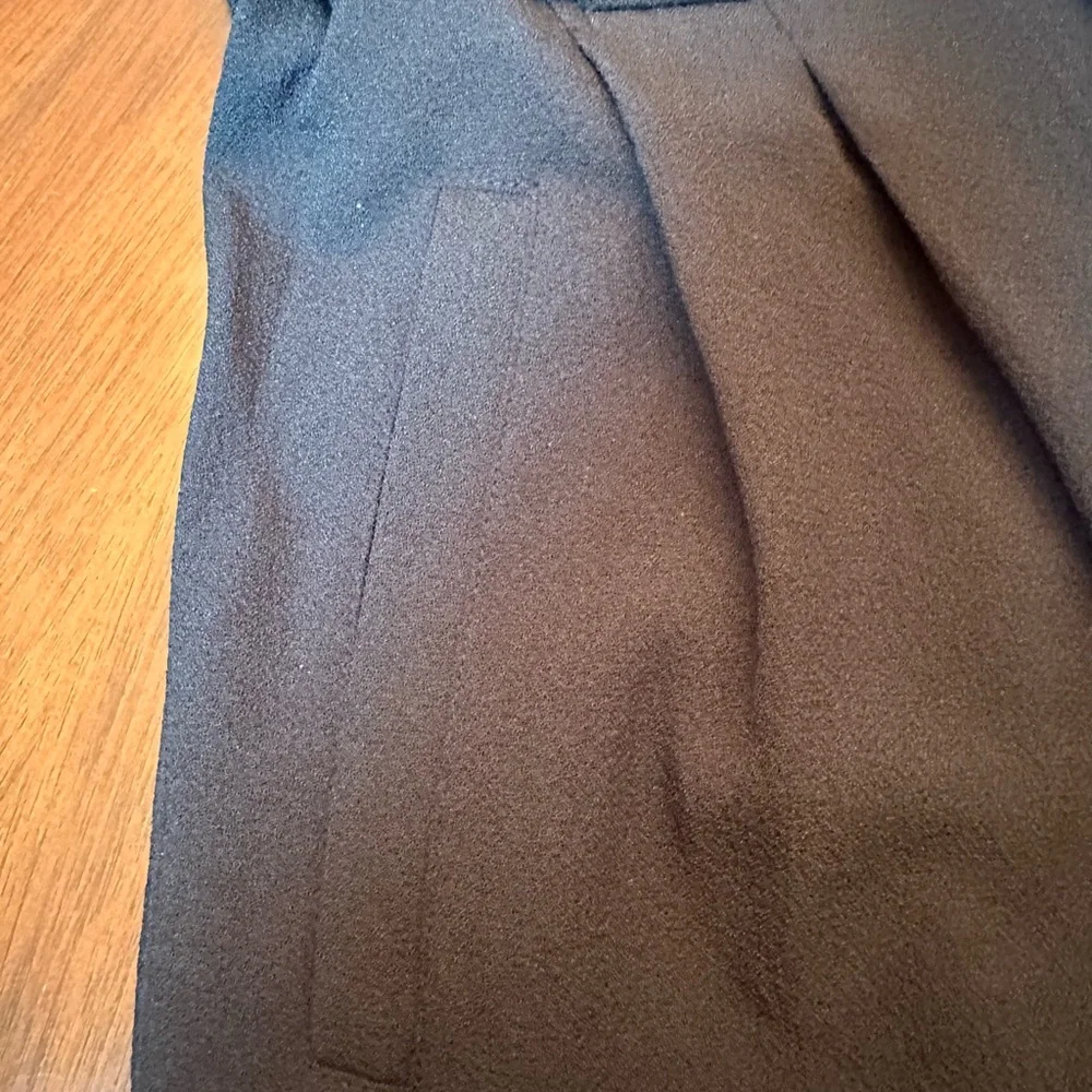 GANNI High-Waisted Wide-Leg Pants Paperbag Waist Black - Picture 6 of 13